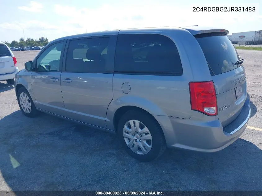 2C4RDGBG2JR331488 2018 Dodge Grand Caravan Se