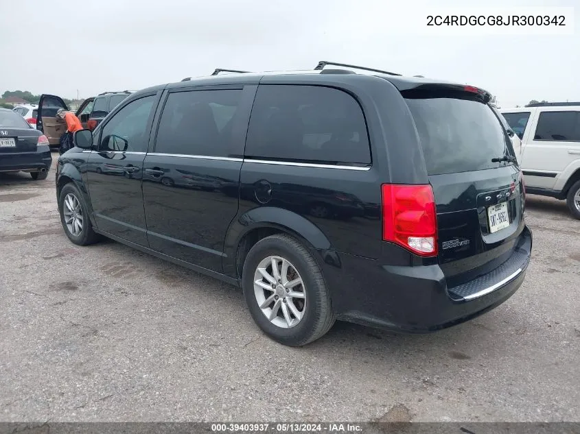 2018 Dodge Grand Caravan Sxt VIN: 2C4RDGCG8JR300342 Lot: 39403937