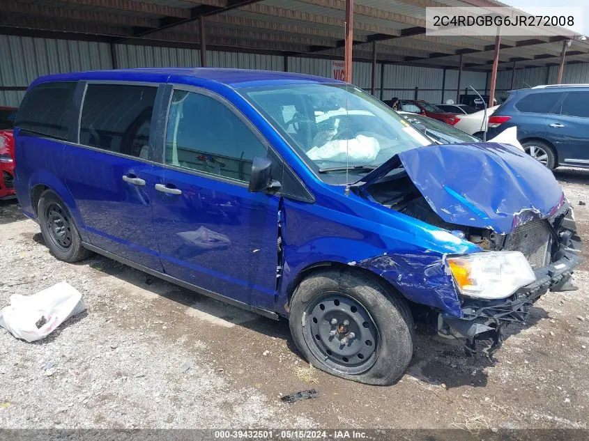 2C4RDGBG6JR272008 2018 Dodge Grand Caravan Cvp/Sxt