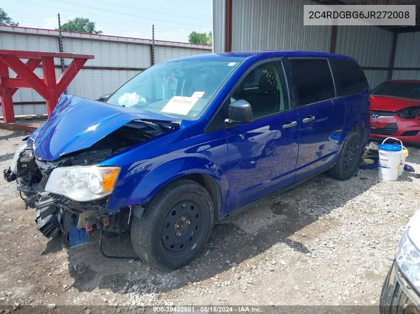 2C4RDGBG6JR272008 2018 Dodge Grand Caravan Cvp/Sxt