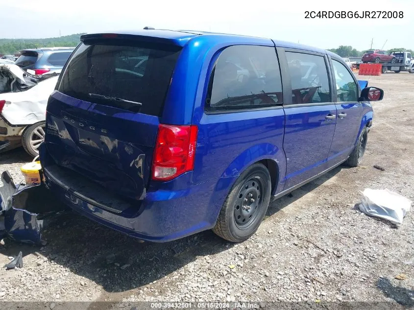 2C4RDGBG6JR272008 2018 Dodge Grand Caravan Cvp/Sxt