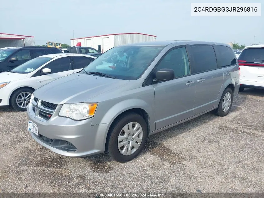 2C4RDGBG3JR296816 2018 Dodge Grand Caravan Se