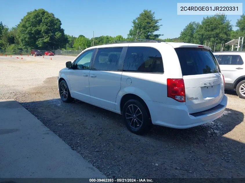 2018 Dodge Grand Caravan Gt VIN: 2C4RDGEG1JR220331 Lot: 39462393