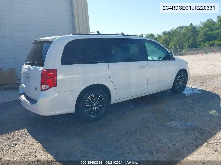 2018 Dodge Grand Caravan Gt VIN: 2C4RDGEG1JR220331 Lot: 39462393