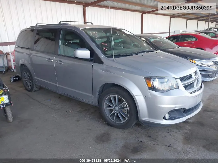 2018 Dodge Grand Caravan Gt VIN: 2C4RDGEG0JR360399 Lot: 39476928