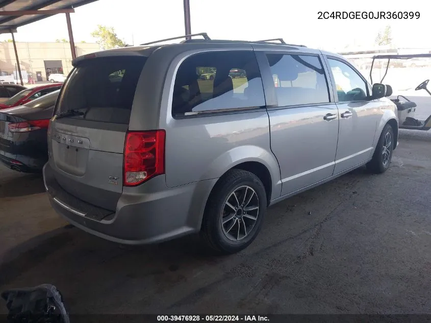 2018 Dodge Grand Caravan Gt VIN: 2C4RDGEG0JR360399 Lot: 39476928