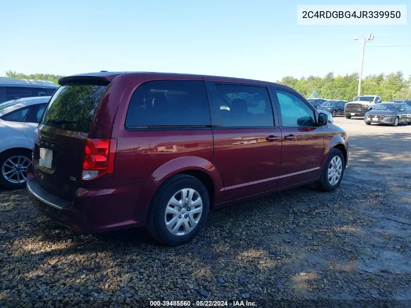 2C4RDGBG4JR339950 2018 Dodge Grand Caravan Se