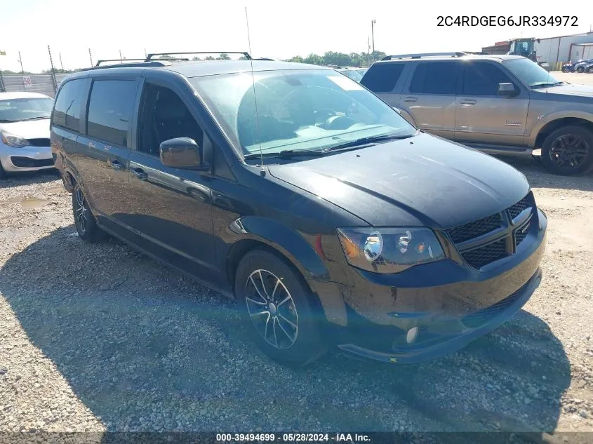 2018 Dodge Grand Caravan Gt VIN: 2C4RDGEG6JR334972 Lot: 39494699