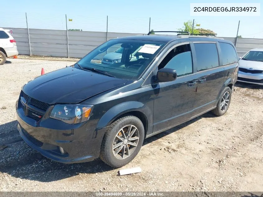 2018 Dodge Grand Caravan Gt VIN: 2C4RDGEG6JR334972 Lot: 39494699