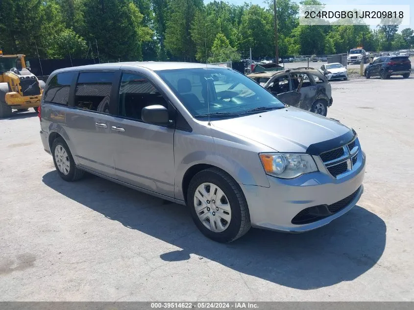 2C4RDGBG1JR209818 2018 Dodge Grand Caravan Se