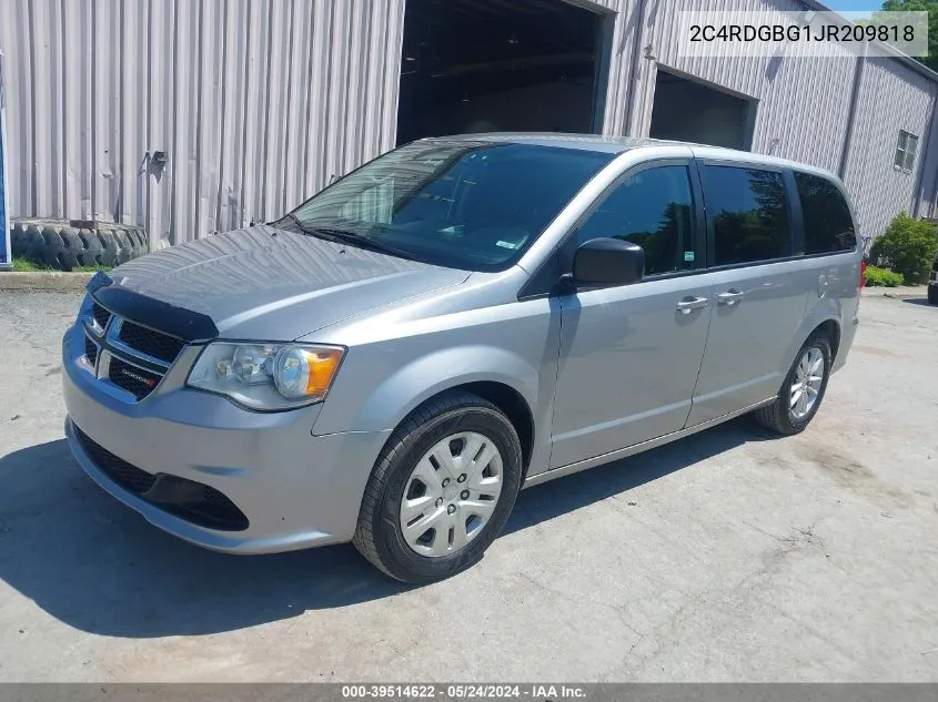 2C4RDGBG1JR209818 2018 Dodge Grand Caravan Se