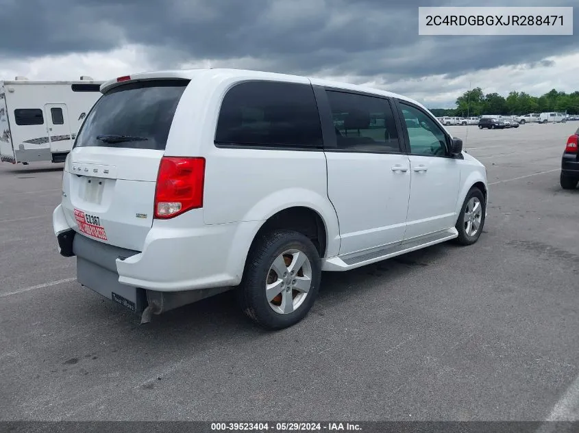 2018 Dodge Grand Caravan Se VIN: 2C4RDGBGXJR288471 Lot: 39523404