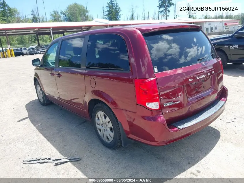 2C4RDGBG5JR156024 2018 Dodge Grand Caravan Se