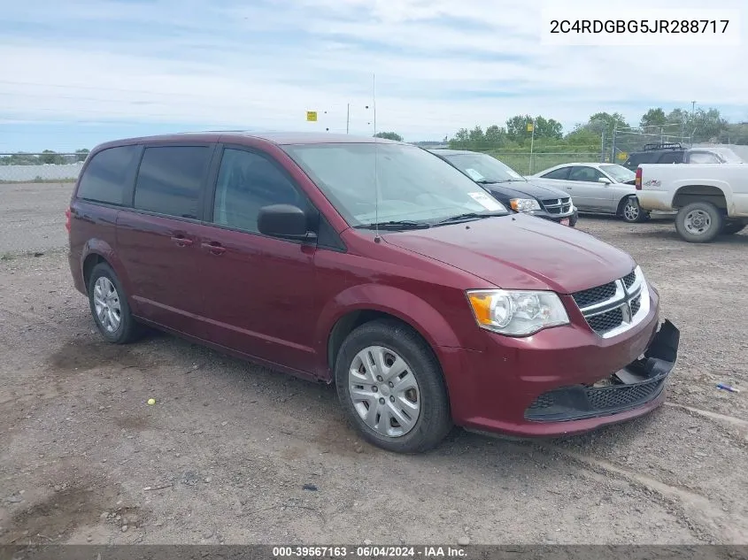 2018 Dodge Grand Caravan Se VIN: 2C4RDGBG5JR288717 Lot: 39567163