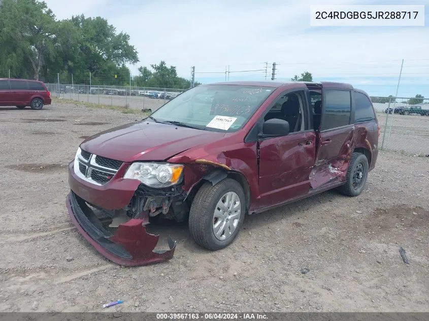 2018 Dodge Grand Caravan Se VIN: 2C4RDGBG5JR288717 Lot: 39567163