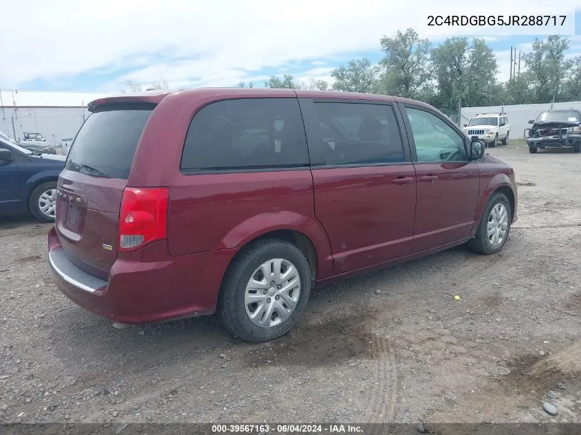 2018 Dodge Grand Caravan Se VIN: 2C4RDGBG5JR288717 Lot: 39567163