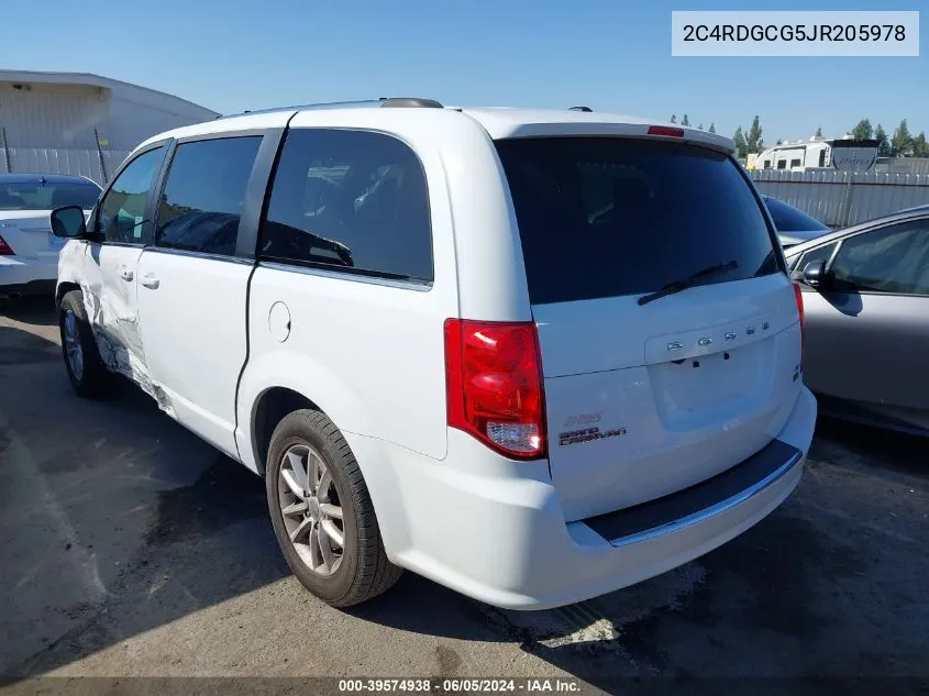 2018 Dodge Grand Caravan Sxt VIN: 2C4RDGCG5JR205978 Lot: 39574938