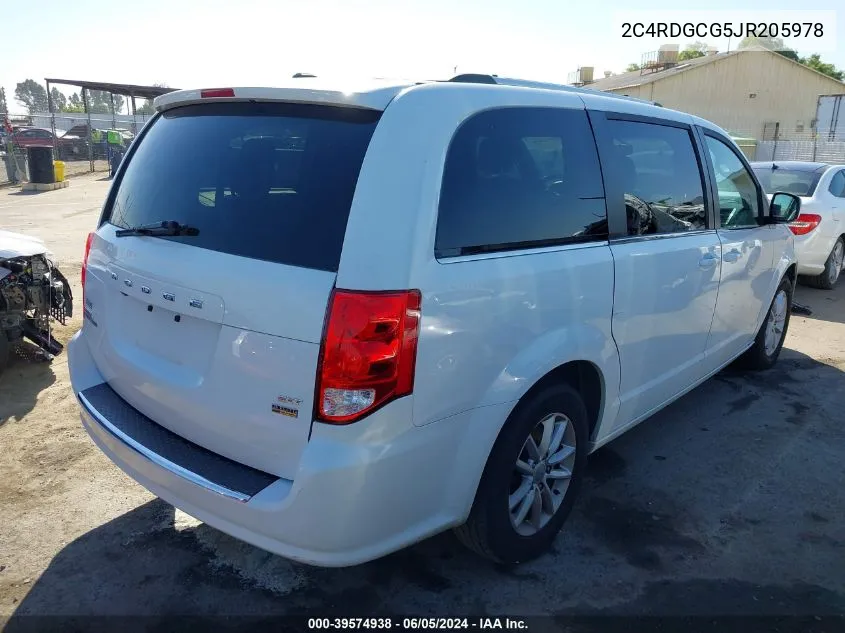 2018 Dodge Grand Caravan Sxt VIN: 2C4RDGCG5JR205978 Lot: 39574938