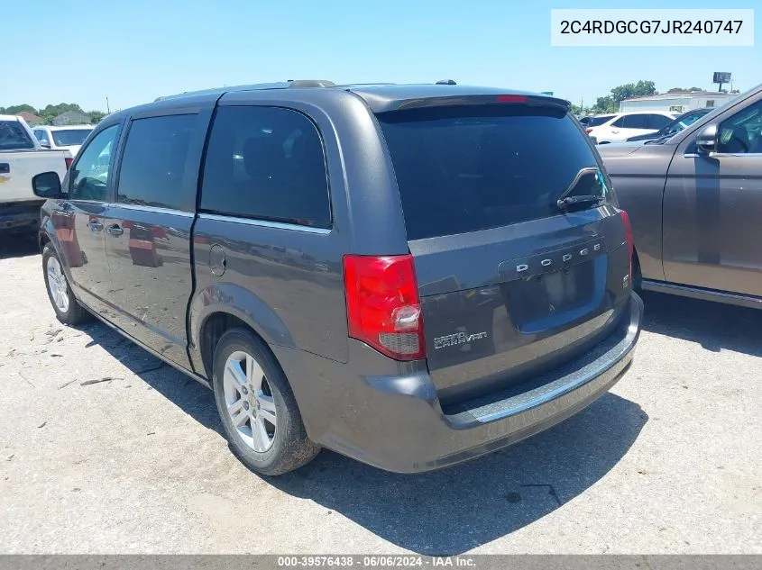 2C4RDGCG7JR240747 2018 Dodge Grand Caravan Sxt