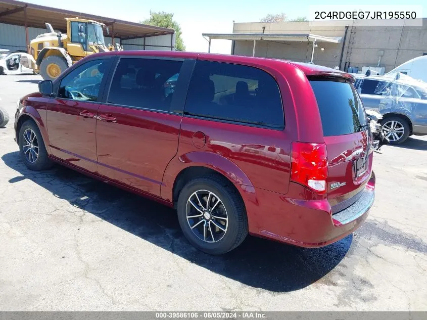 2018 Dodge Grand Caravan Gt VIN: 2C4RDGEG7JR195550 Lot: 39586106