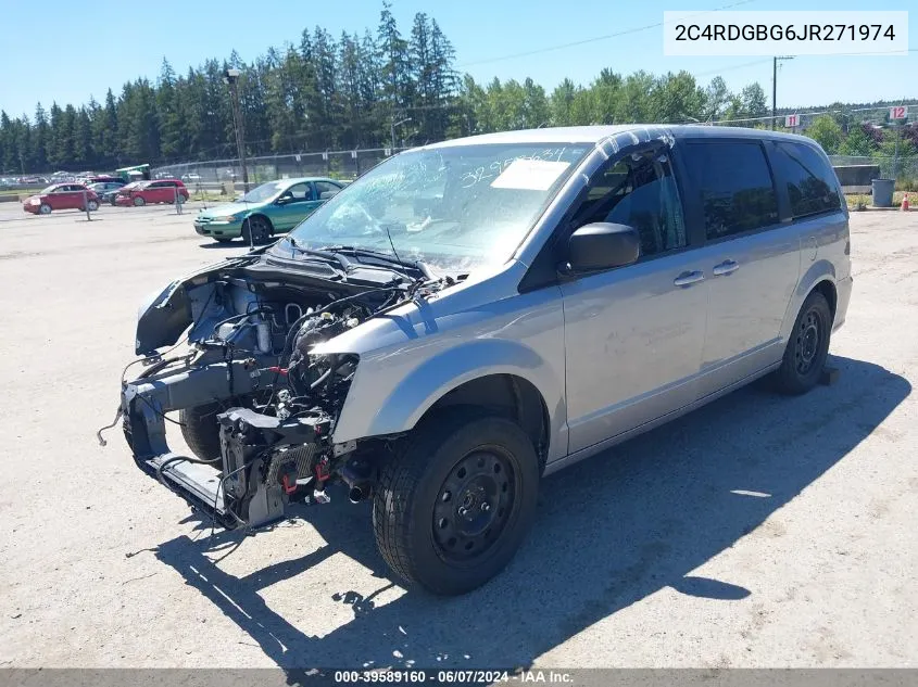 2018 Dodge Grand Caravan Se VIN: 2C4RDGBG6JR271974 Lot: 39589160