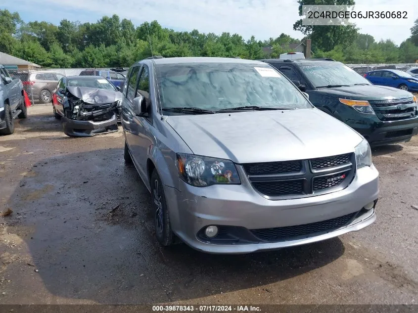 2018 Dodge Grand Caravan Gt VIN: 2C4RDGEG6JR360682 Lot: 39878343