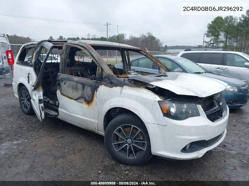 2018 Dodge Grand Caravan Se Plus VIN: 2C4RDGBG6JR296292 Lot: 40019955