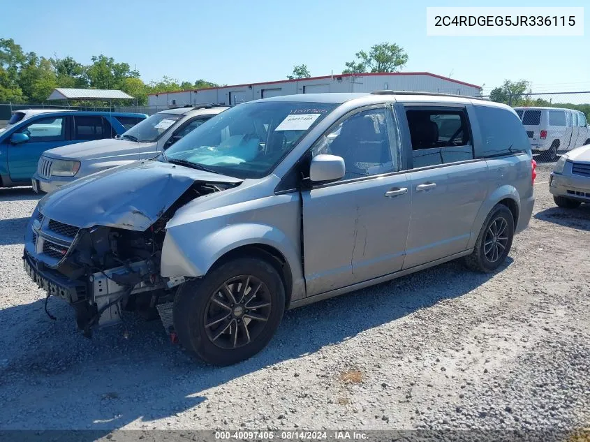 2018 Dodge Grand Caravan Gt VIN: 2C4RDGEG5JR336115 Lot: 40097405