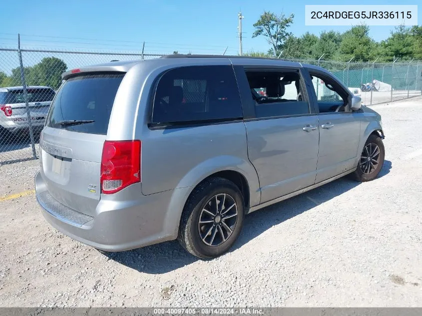 2018 Dodge Grand Caravan Gt VIN: 2C4RDGEG5JR336115 Lot: 40097405