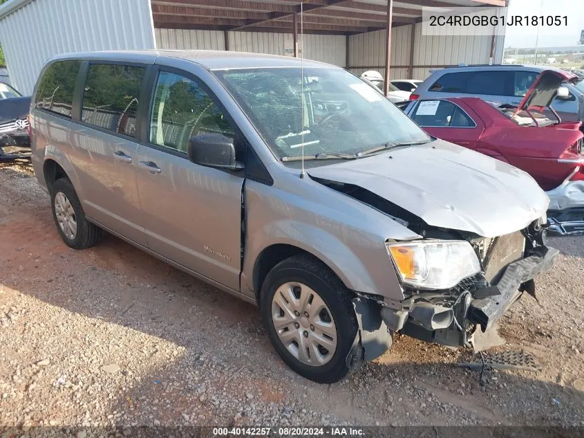 2018 Dodge Grand Caravan Se VIN: 2C4RDGBG1JR181051 Lot: 40142257