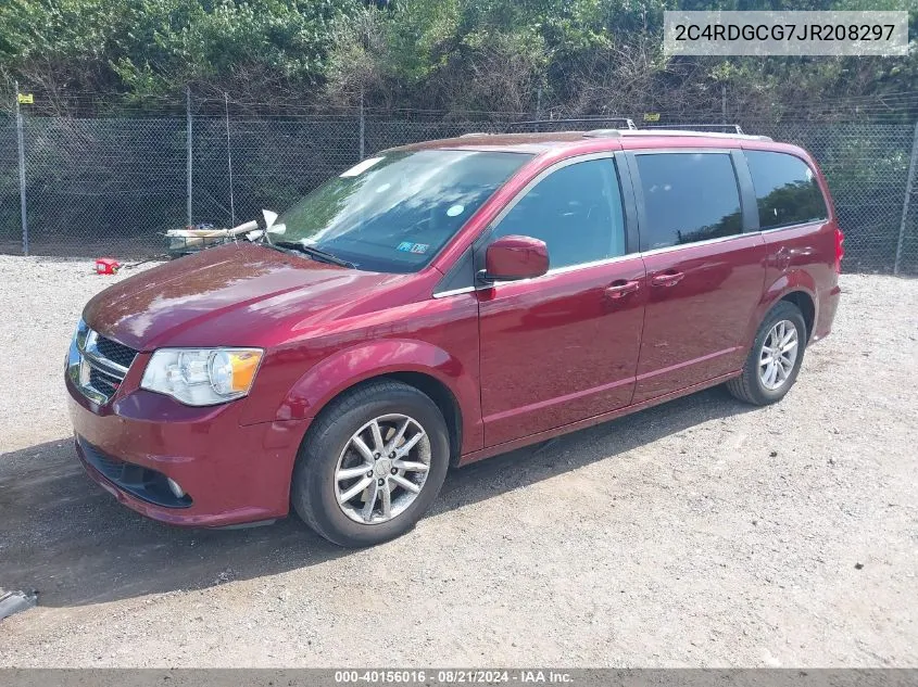 2018 Dodge Grand Caravan Sxt VIN: 2C4RDGCG7JR208297 Lot: 40156016