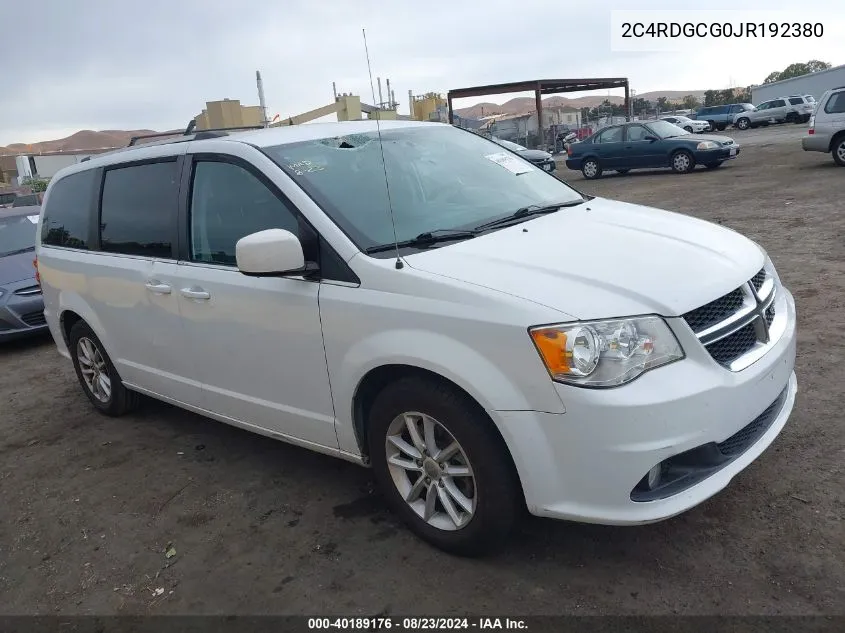 2C4RDGCG0JR192380 2018 Dodge Grand Caravan Sxt