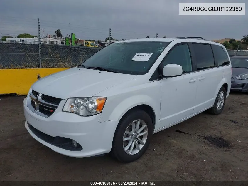 2C4RDGCG0JR192380 2018 Dodge Grand Caravan Sxt