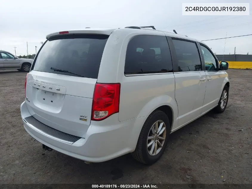 2C4RDGCG0JR192380 2018 Dodge Grand Caravan Sxt