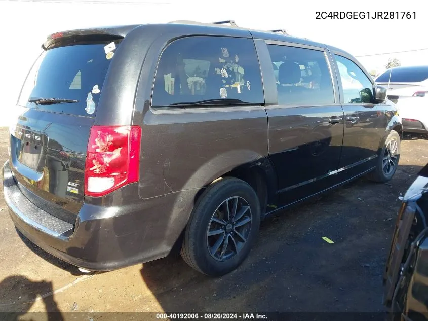 2C4RDGEG1JR281761 2018 Dodge Grand Caravan Gt