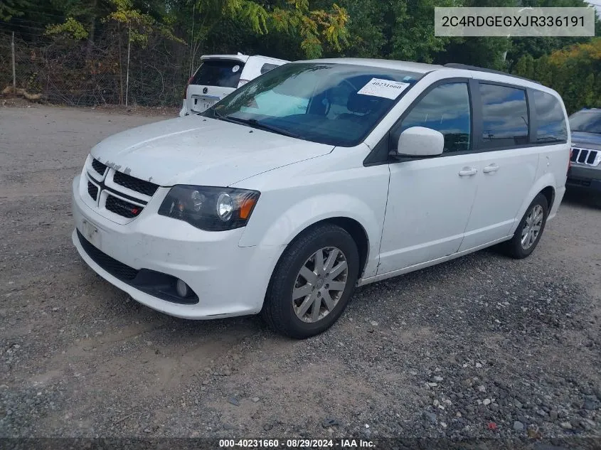 2018 Dodge Grand Caravan Gt VIN: 2C4RDGEGXJR336191 Lot: 40231660