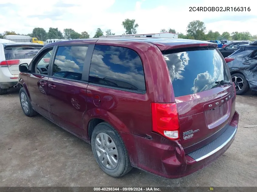 2C4RDGBG2JR166316 2018 Dodge Grand Caravan Se