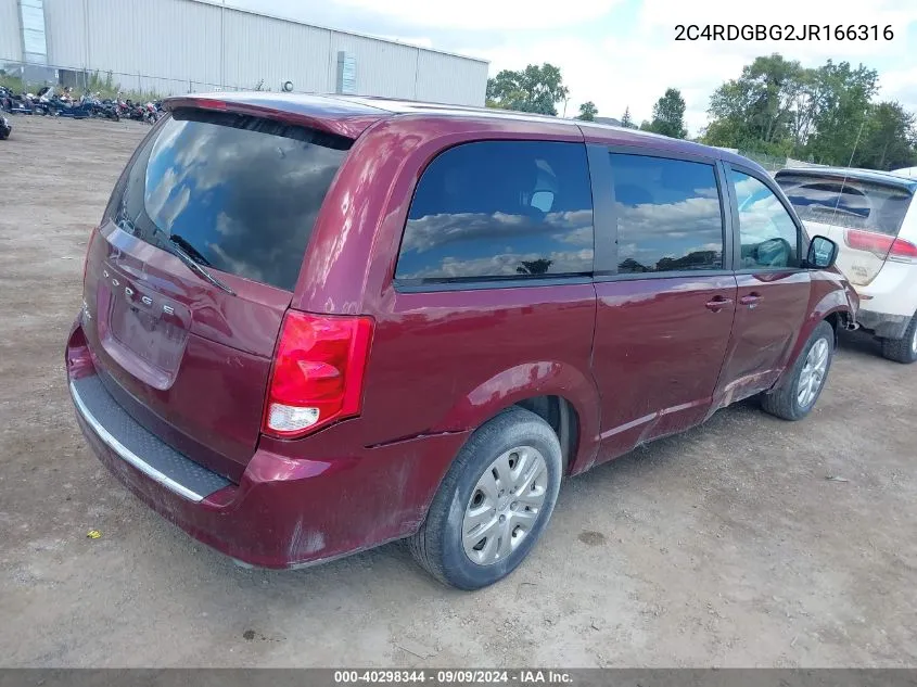 2C4RDGBG2JR166316 2018 Dodge Grand Caravan Se