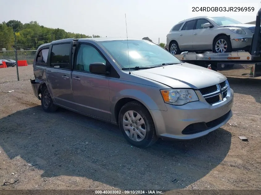 2018 Dodge Grand Caravan Se VIN: 2C4RDGBG3JR296959 Lot: 40303082