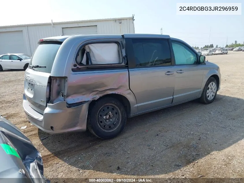 2C4RDGBG3JR296959 2018 Dodge Grand Caravan Se