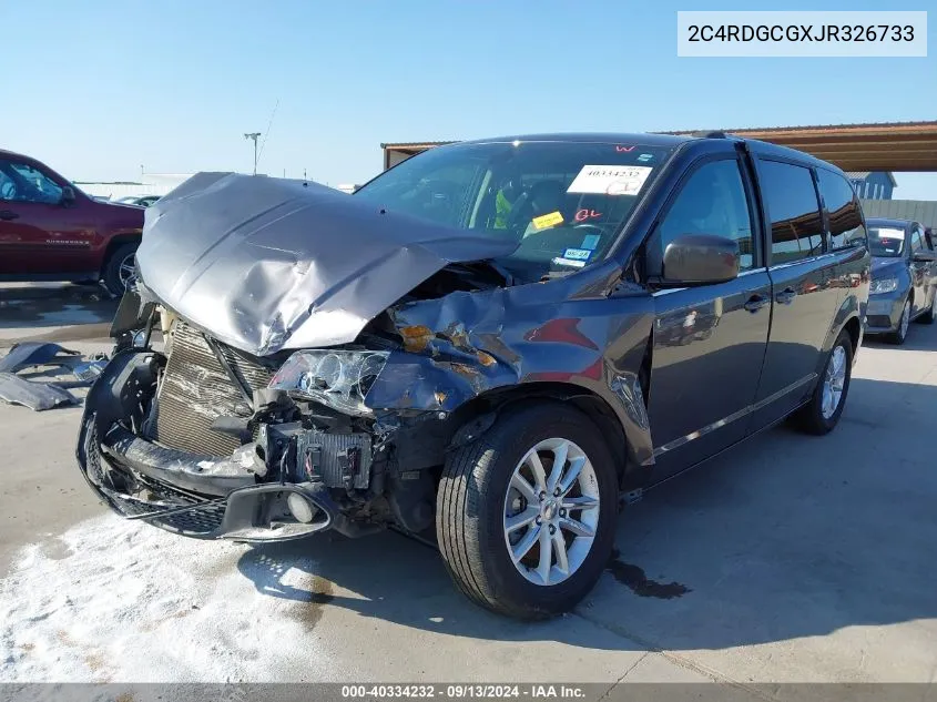 2018 Dodge Grand Caravan Sxt VIN: 2C4RDGCGXJR326733 Lot: 40334232