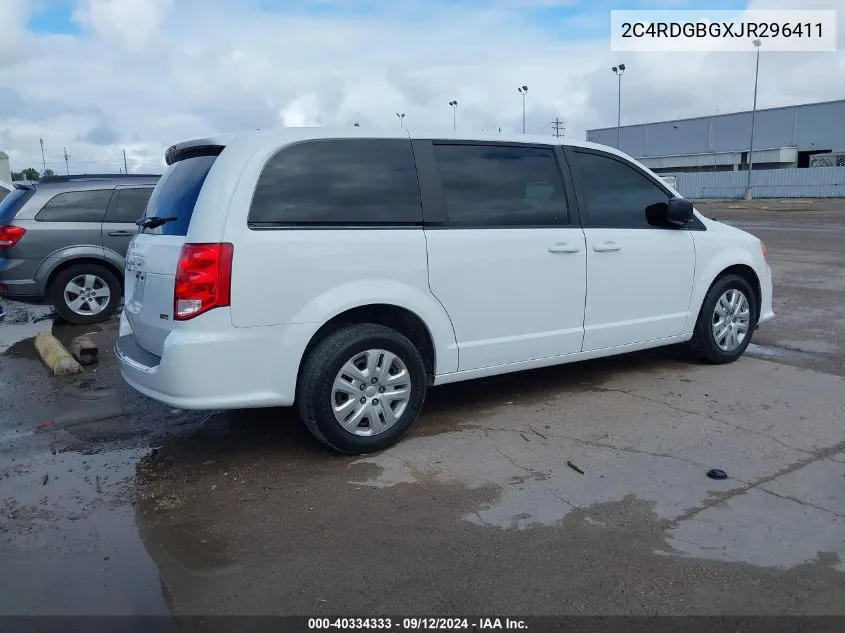 2C4RDGBGXJR296411 2018 Dodge Grand Caravan Se