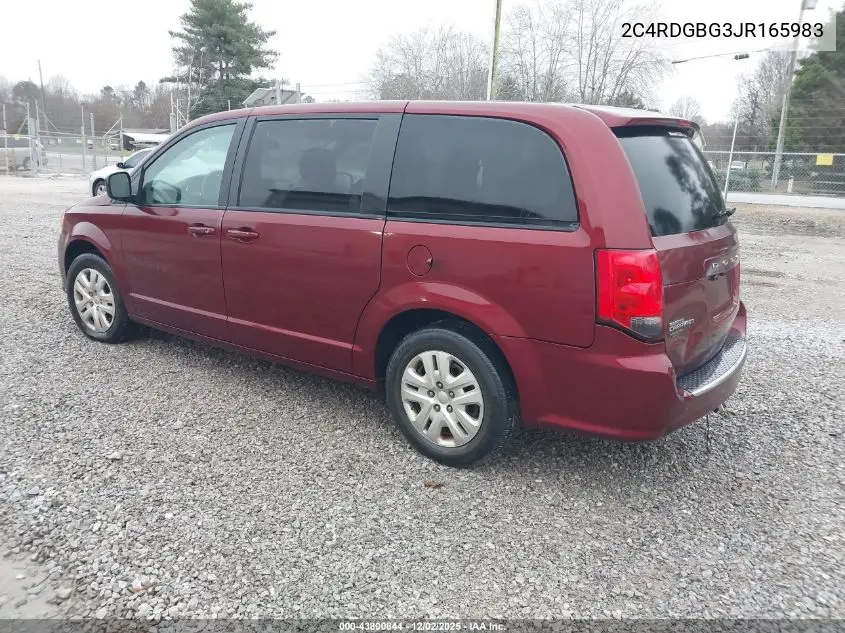 2C4RDGBG3JR165983 2018 Dodge Grand Caravan Se
