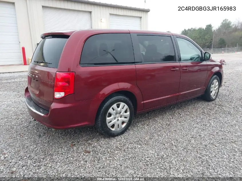 2C4RDGBG3JR165983 2018 Dodge Grand Caravan Se