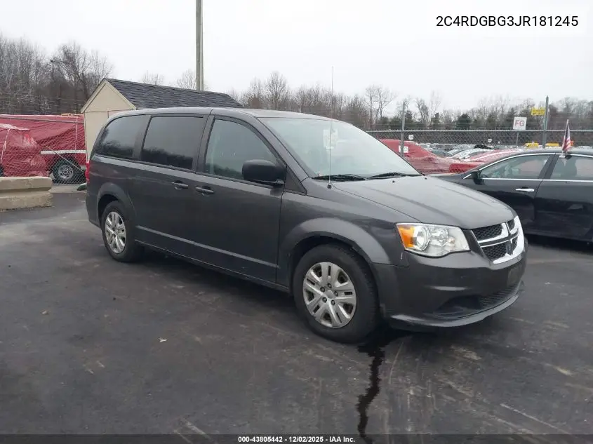 2C4RDGBG3JR181245 2018 Dodge Grand Caravan Se