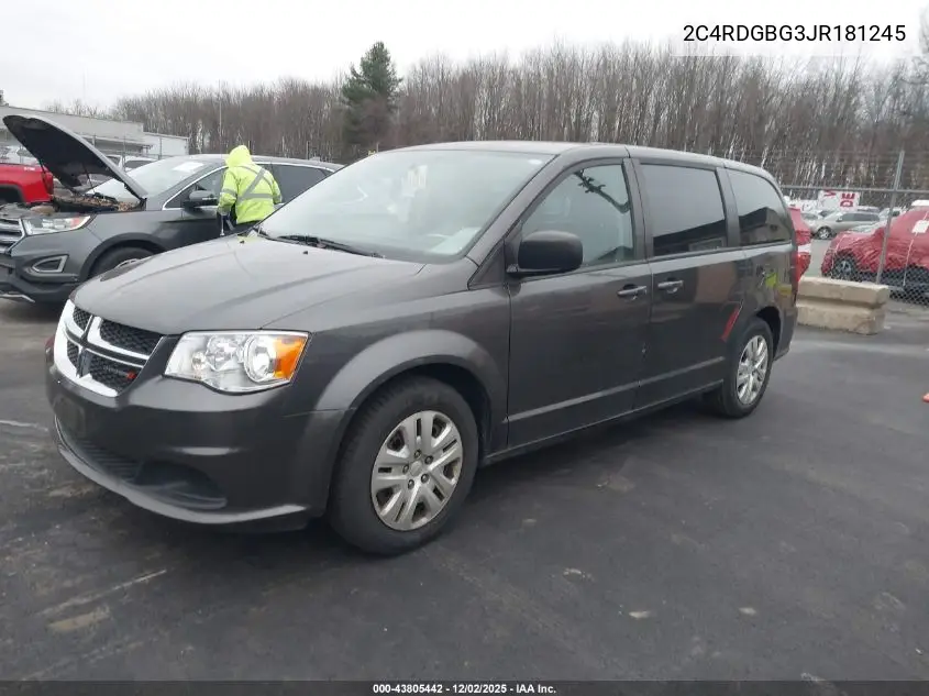 2C4RDGBG3JR181245 2018 Dodge Grand Caravan Se