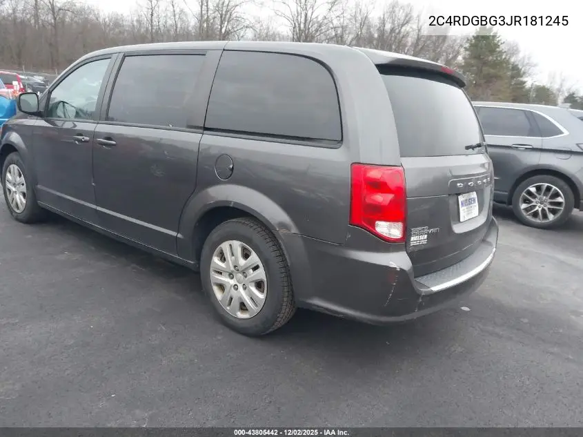 2C4RDGBG3JR181245 2018 Dodge Grand Caravan Se