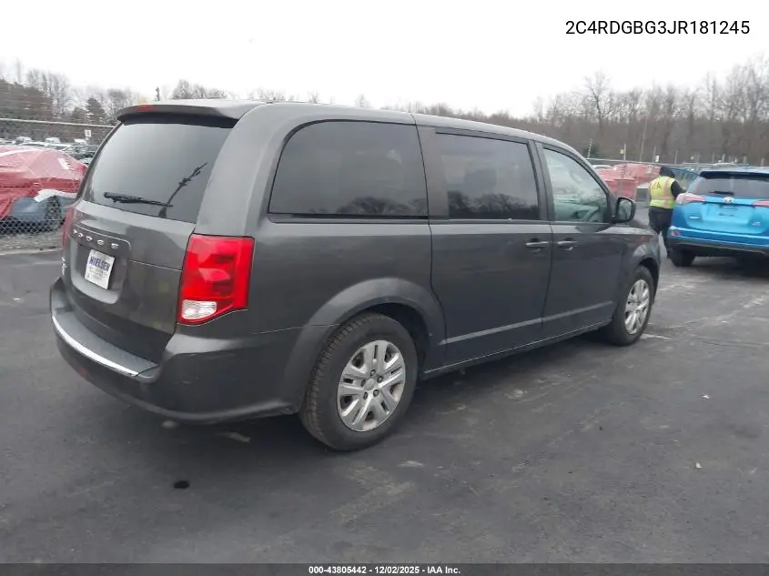 2C4RDGBG3JR181245 2018 Dodge Grand Caravan Se