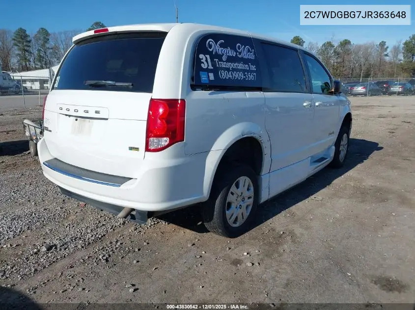2C7WDGBG7JR363648 2018 Dodge Grand Caravan Se