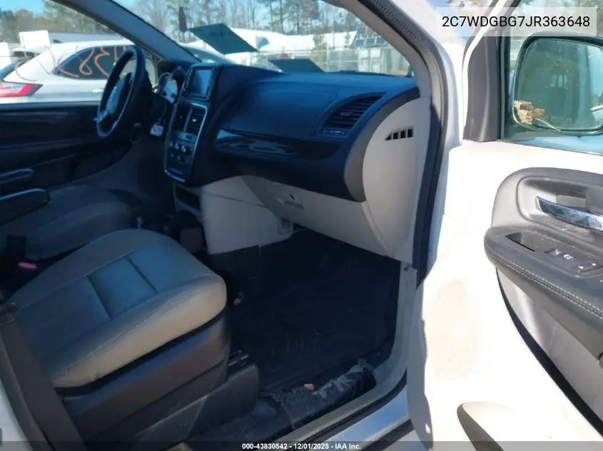 2C7WDGBG7JR363648 2018 Dodge Grand Caravan Se